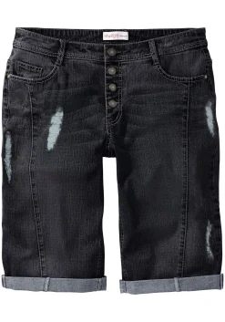Jeansbermudas im Used-Look<sheego Clearance