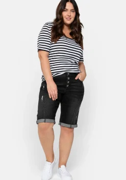 Jeansbermudas im Used-Look<sheego Hot