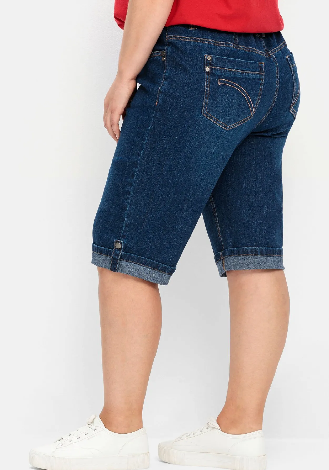 Jeans-Bermudas mit fixiertem Aufschlag<sheego Outlet