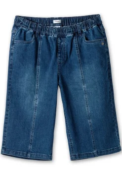 Jeans-Bermudas mit Gummibund und Teilungsnähten<sheego Hot