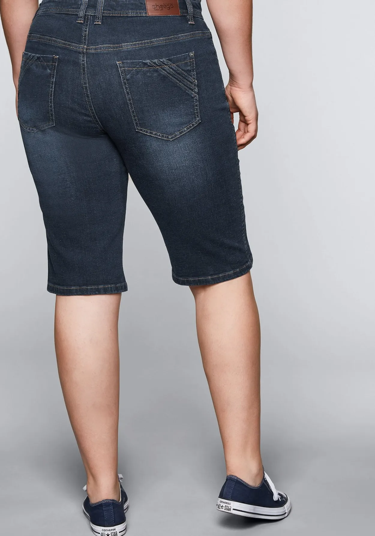 Jeansbermudas mit vorverlegter Seitennaht<sheego Outlet