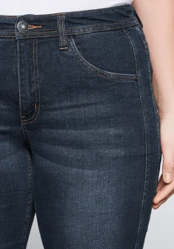 Jeansbermudas mit vorverlegter Seitennaht<sheego Outlet