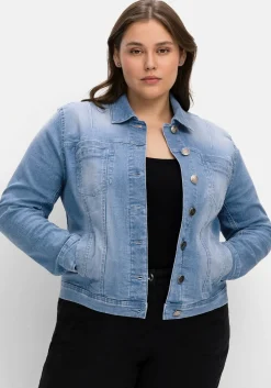 Jeansjacke in leicht taillierter und verkürzter Form<sheego Best