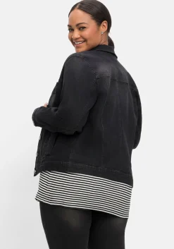 Jeansjacke in leicht taillierter und verkürzter Form<sheego New