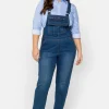 Jeans-Latzhose mit Brusttasche und seitlichem Einsatz<sheego Online