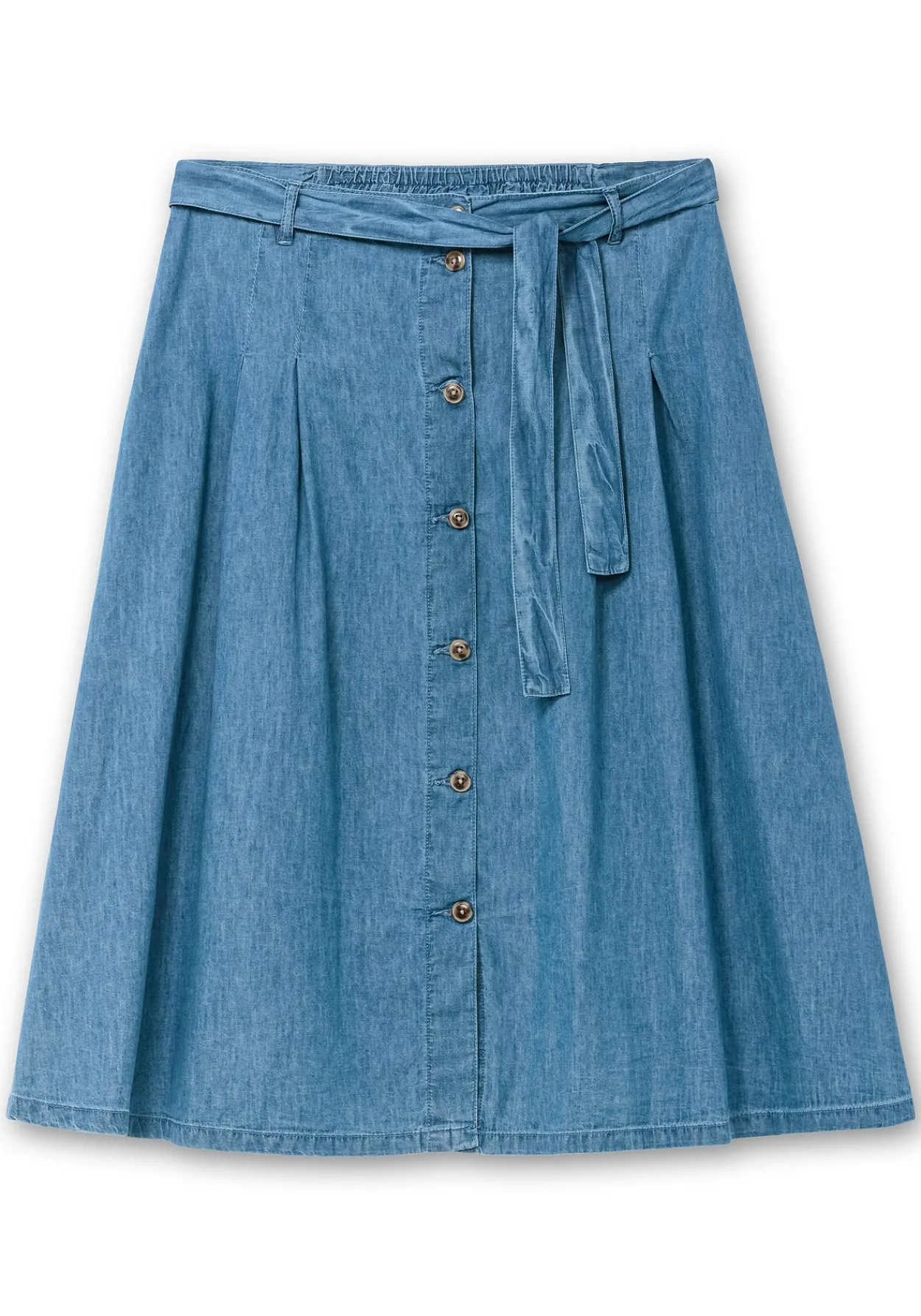 Jeansrock in A-Linie, mit Bindegürtel<sheego Hot
