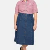 Jeansrock mit Trachten-Stickereien<sheego Sale