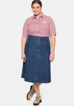 Jeansrock mit Trachten-Stickereien<sheego Sale