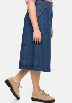 Jeansrock mit Trachten-Stickereien<sheego Sale