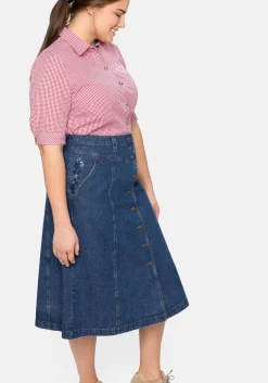 Jeansrock mit Trachten-Stickereien<sheego Sale