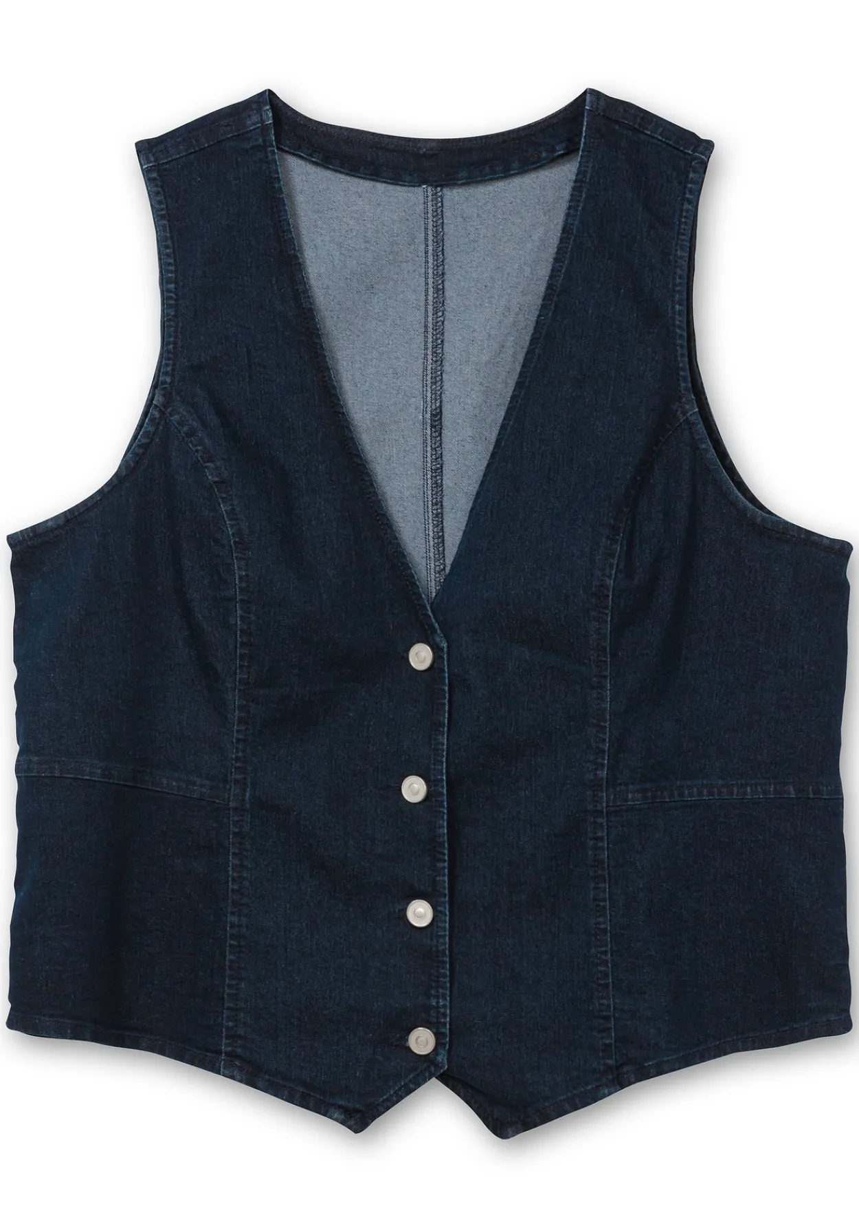 Jeansweste in kurzer, taillierter Form<sheego Discount