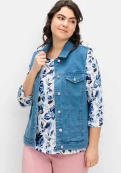 Jeansweste in leicht taillierter Form<sheego Online
