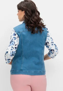 Jeansweste in leicht taillierter Form<sheego Online