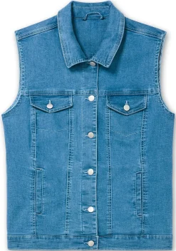 Jeansweste in leicht taillierter Form<sheego Online