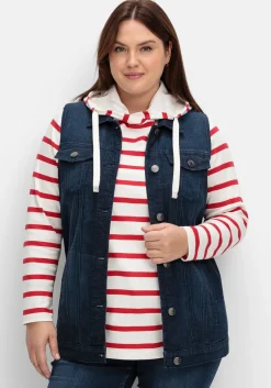 Jeansweste in längerer, taillierter Form<sheego Best