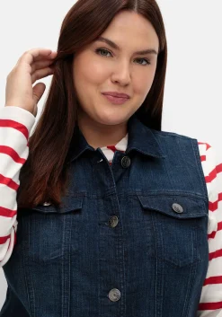 Jeansweste in längerer, taillierter Form<sheego Best