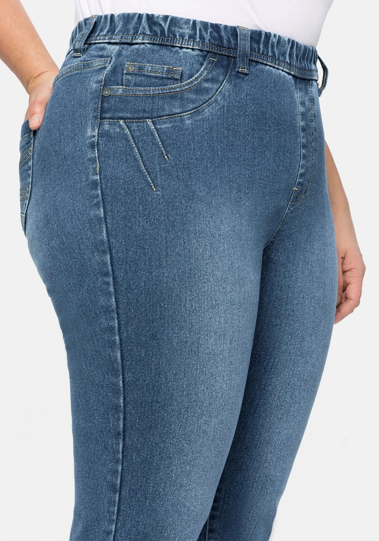 Jeggings mit Gummibund und Gürtelschlaufen<sheego New