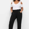 Jerseyhose mit breitem Smokbund und Blumendruck<sheego Discount