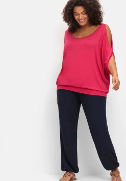 Jerseyhose mit Smokbund und Gummibündchen<sheego Online