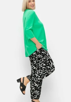 Jerseyhose mit Smokbund und Saumbündchen<sheego Sale