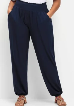 Jerseyhose mit Smokbund und Gummibündchen<sheego Online