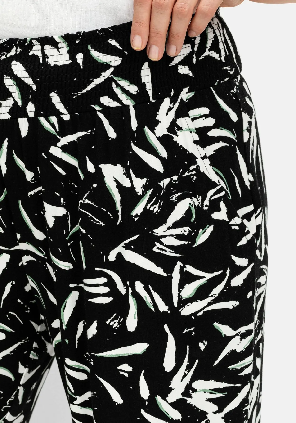 Jerseyhose mit Smokbund und Saumbündchen<sheego Sale