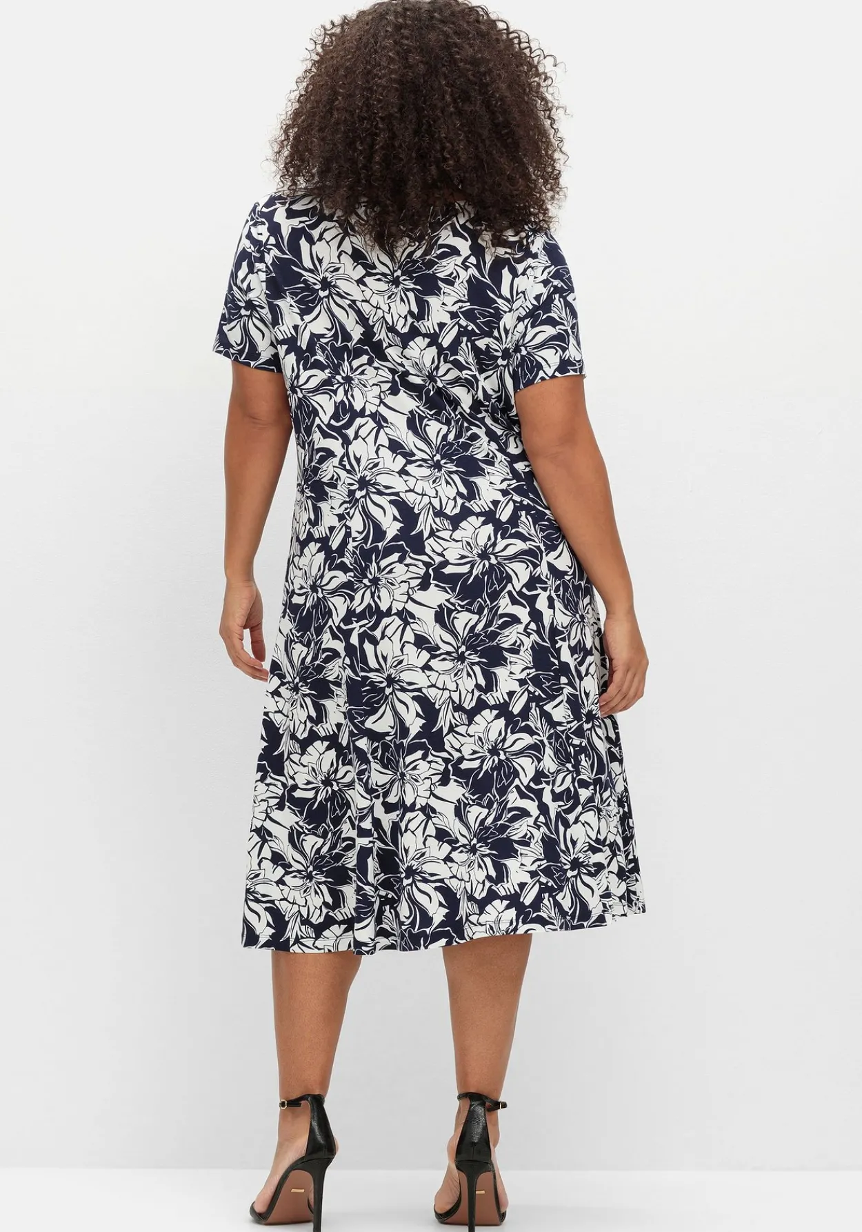 Jerseykleid in A-Linie, mit Blumenprint<sheego Discount