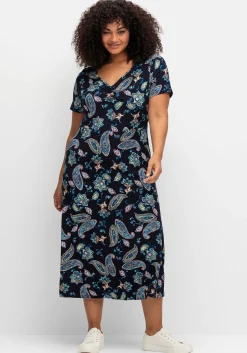 Jerseykleid in Midilänge, mit Blumendruck<sheego by Joe Browns Best