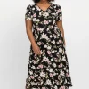 Jerseykleid in Midilänge, mit Blumendruck<sheego by Joe Browns Sale