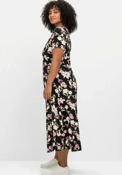 Jerseykleid in Midilänge, mit Blumendruck<sheego by Joe Browns Sale