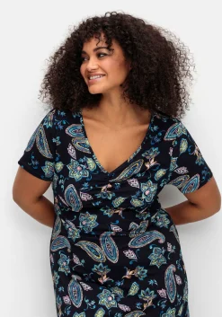 Jerseykleid in Midilänge, mit Blumendruck<sheego by Joe Browns Best