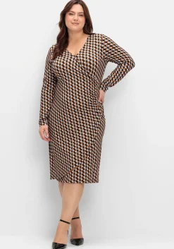 Jerseykleid in Wickeloptik, mit Grafikprint<sheego by Joe Browns Online