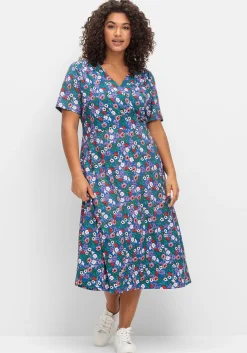 Jerseykleid in Wickeloptik, mit floralem Druck<sheego by Joe Browns Hot