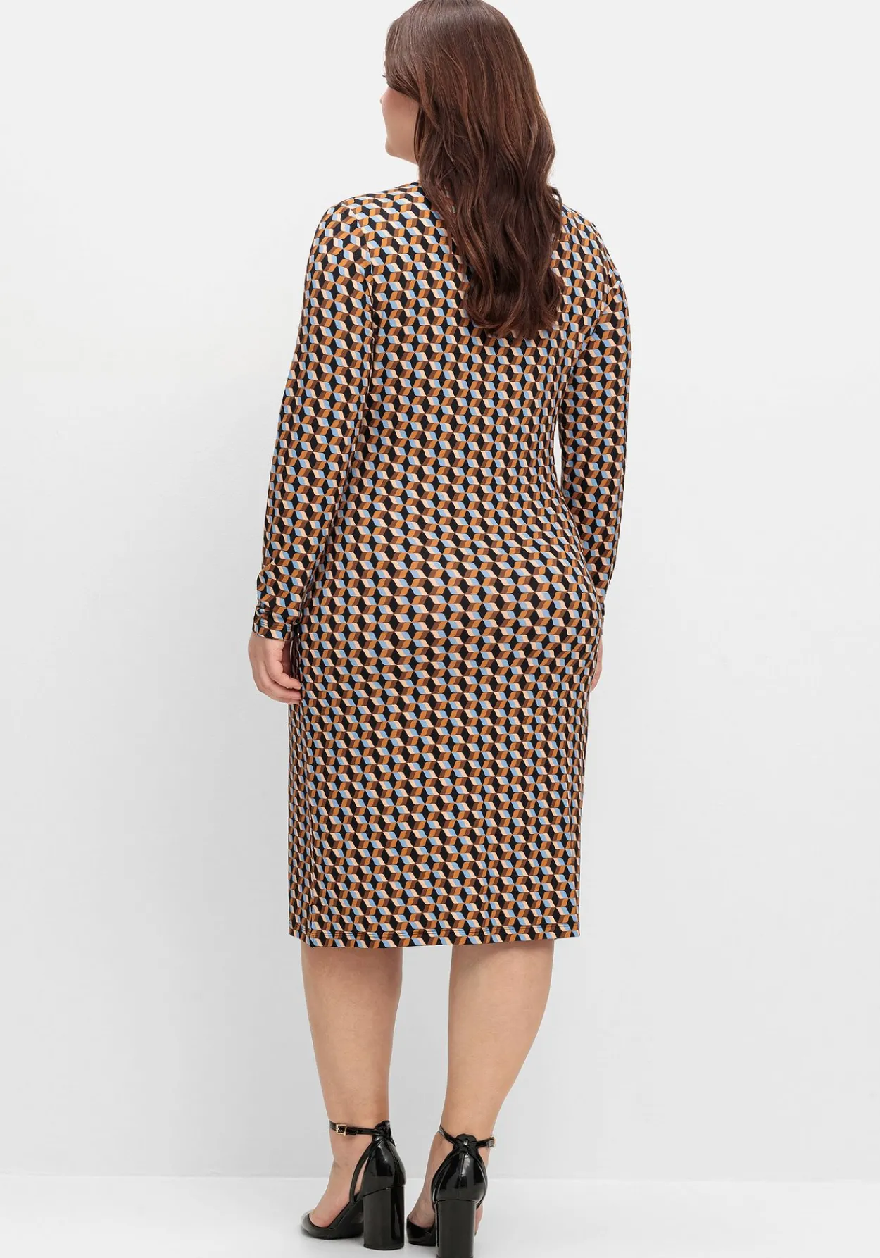 Jerseykleid in Wickeloptik, mit Grafikprint<sheego by Joe Browns Online