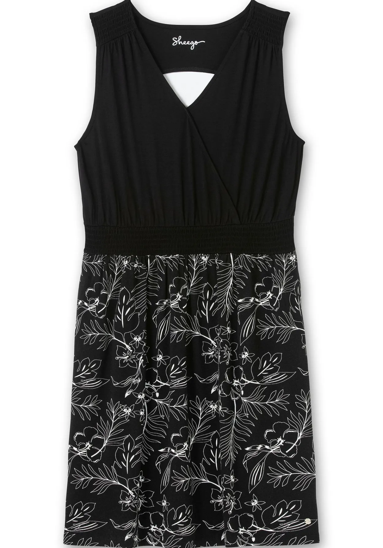 Jerseykleid in Wickeloptik, mit V-Cut hinten<sheego Hot