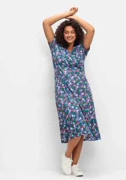 Jerseykleid in Wickeloptik, mit floralem Druck<sheego by Joe Browns Hot