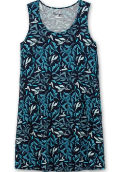 Jerseykleid mit Blätterprint und Taschen<sheego Hot