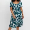 Jerseykleid mit Blumendruck und Herzausschnitt<sheego by Joe Browns Sale