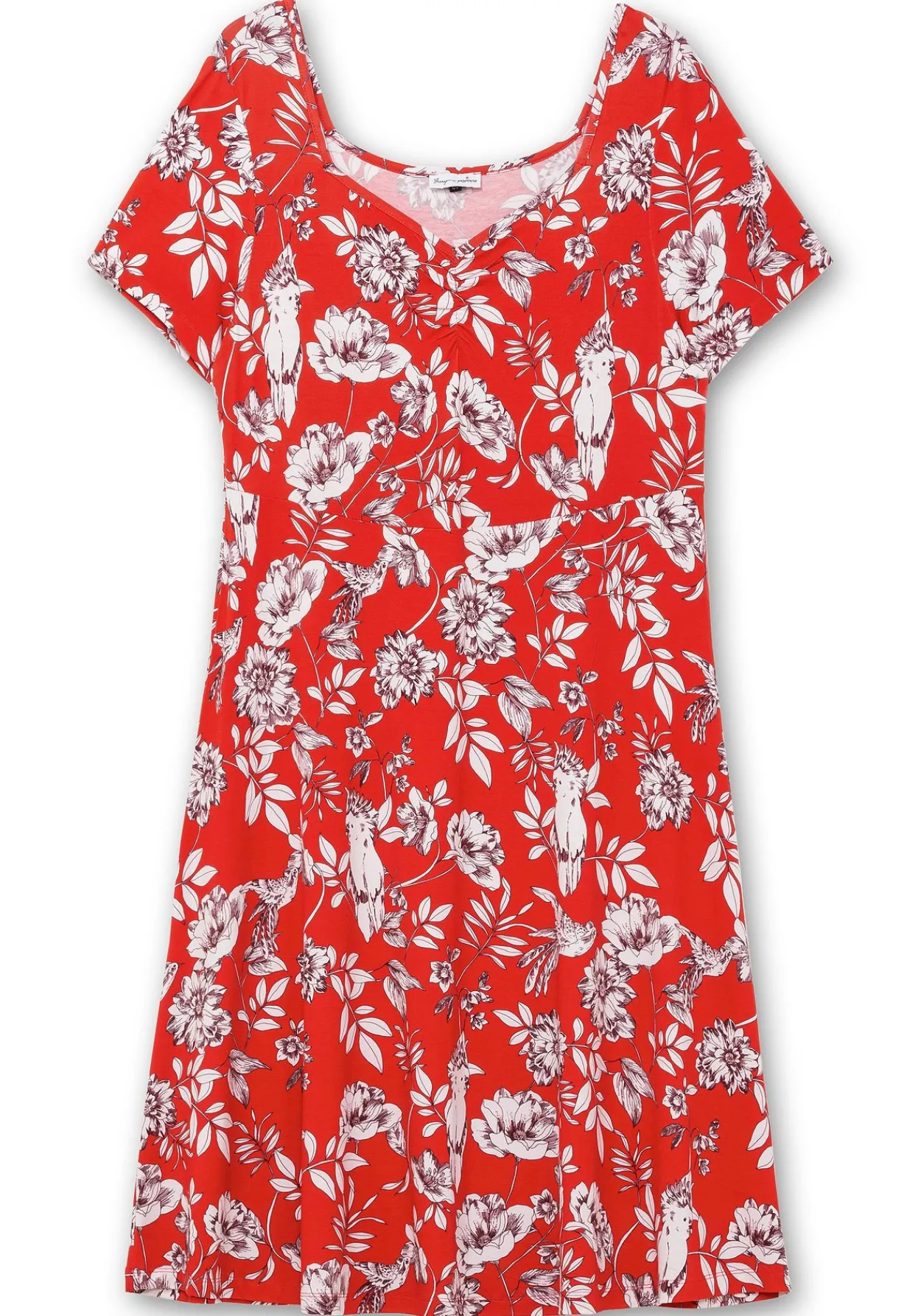Jerseykleid mit Blumendruck und Herzausschnitt<sheego by Joe Browns Online
