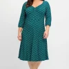 Jerseykleid mit Herzausschnitt und Grafikprint<sheego by Joe Browns Discount