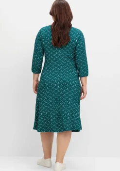 Jerseykleid mit Herzausschnitt und Grafikprint<sheego by Joe Browns Discount