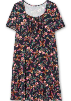 Jerseykleid mit Karree-Ausschnitt und Alloverprint<sheego by Joe Browns Online