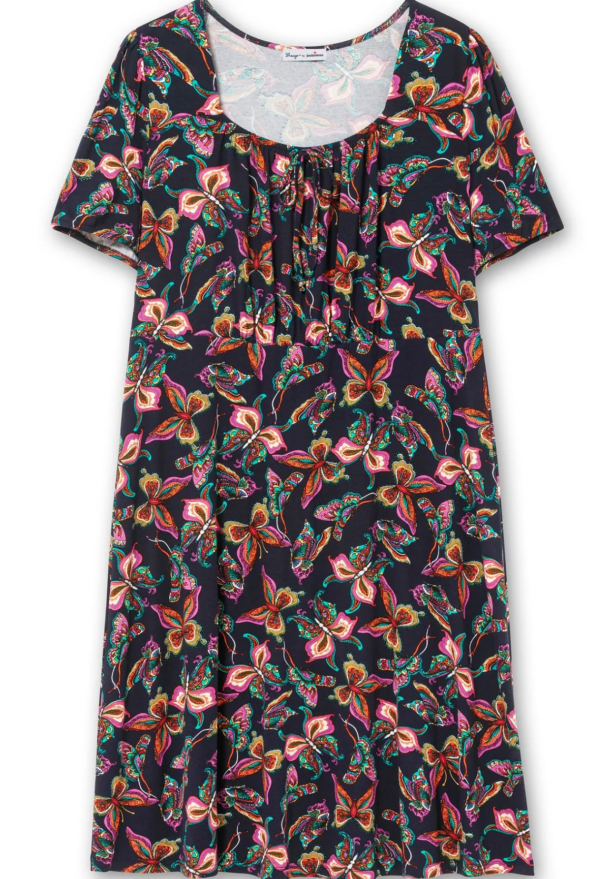 Jerseykleid mit Karree-Ausschnitt und Alloverprint<sheego by Joe Browns Online