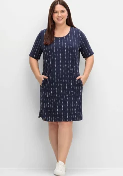Jerseykleid mit maritimem Print und Taschen<sheego x Collection L. Discount