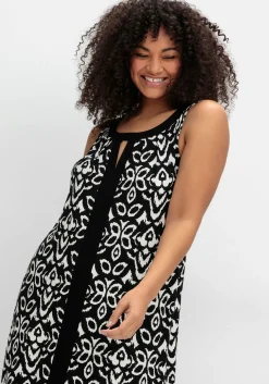 Jerseykleid mit Ornamentdruck und Cut-outs<sheego New
