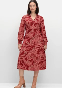 Jerseykleid mit Paisleydruck und Blusenkragen<sheego by Joe Browns Discount