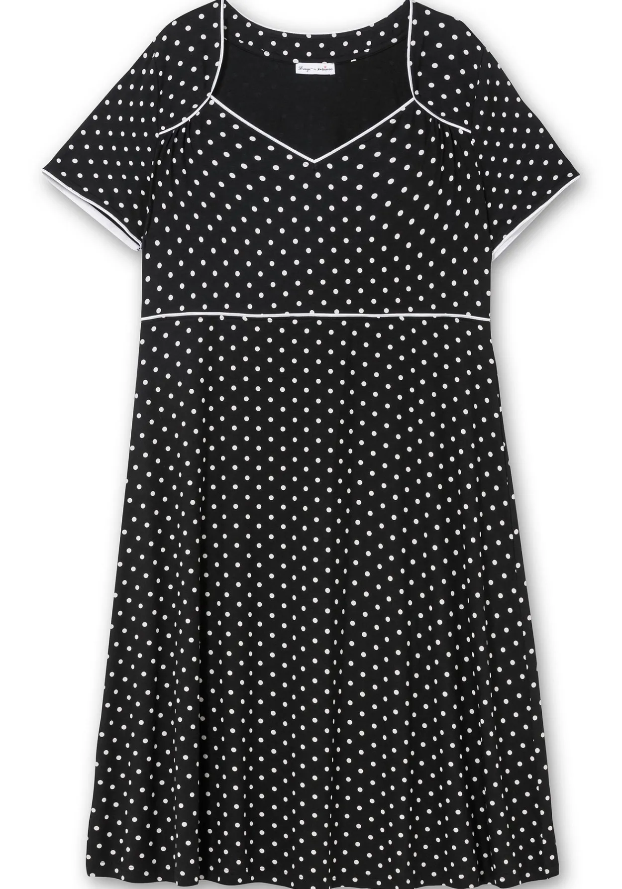 Jerseykleid mit Punktedruck und Paspelierung<sheego by Joe Browns Online