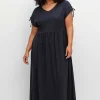 Jerseykleid mit Tunnelzug am Ärmel<sheego Online