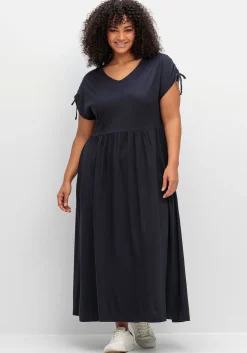 Jerseykleid mit Tunnelzug am Ärmel<sheego Online