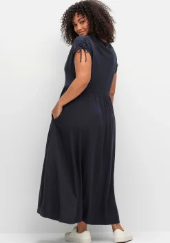 Jerseykleid mit Tunnelzug am Ärmel<sheego Online